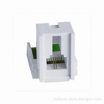 Cat3 Keystone Jack for 6P2C with New Style with RoHS Mark